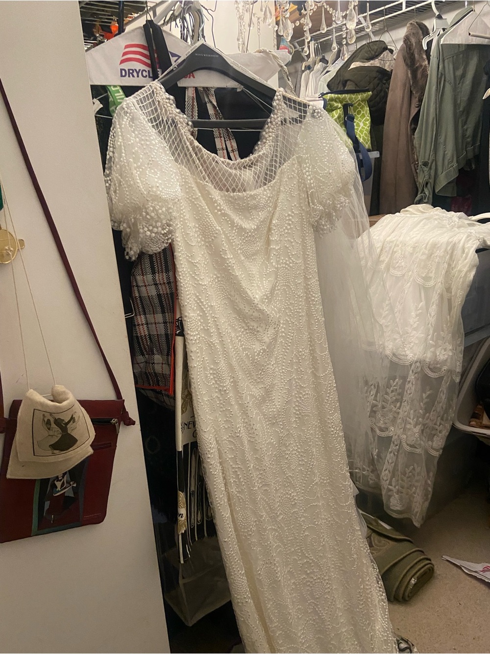 Tadashi Shoji Ivory Lace Wedding Dress - Picture 6 of 7